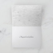White Birch Wood Wedding Bedankkaart (Binnen)