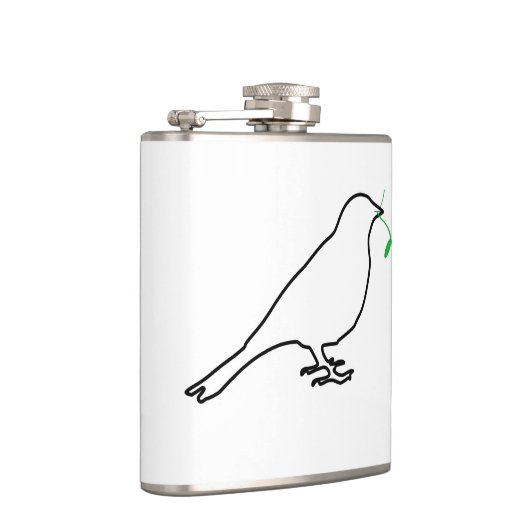 White Bird and Twig Kitchen Flask Heupfles (Rechts)