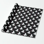 White Bird Breast Cancer Awareness Pattern Cadeaupapier (Uitgerold)