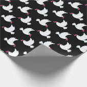 White Bird Breast Cancer Awareness Pattern Cadeaupapier (Hoek)