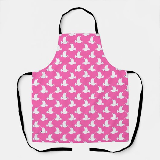White Bird Breast Cancer Awareness Pattern Schort (Voorkant)