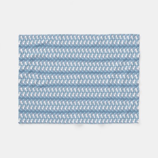 White Bird Herringbone Fleece Blanket (Voorkant (Horizontaal))