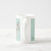 White Bird - Kersenbloesem Aqua Porselein Kop (Achterkant)