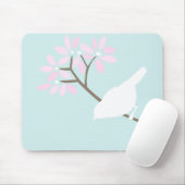 White Bird Mousepad Muismat (Met muis)