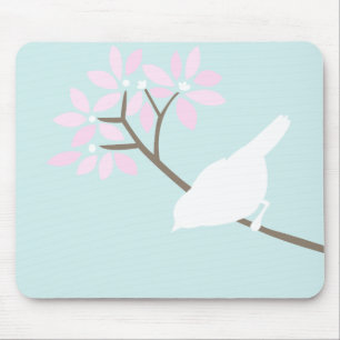White Bird Mousepad Muismat