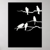 White Bird Silhouette Poster (Voorkant)