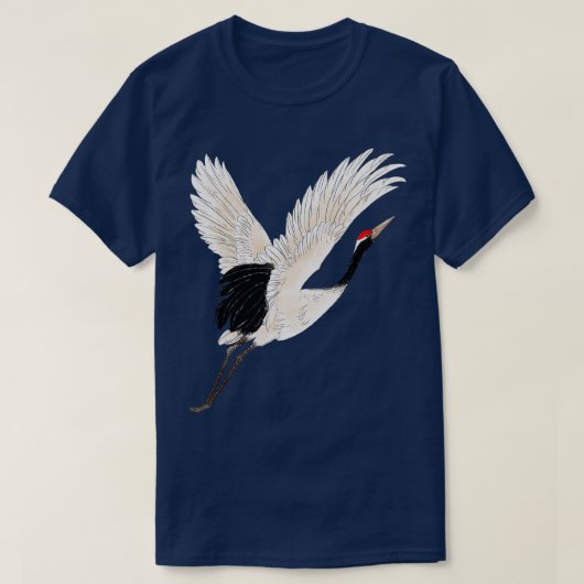 White Bird Watting Snow Crane Bird Fotograaf T-shirt (Design voorkant)