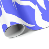 White Birds Blue Background Zee Theme Cadeaupapier (Rol Hoek)