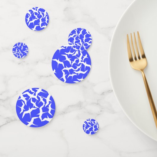 White Birds Blue Background Zee Theme Confetti (Groep)