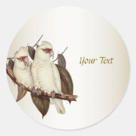 White Birds Classic Round Sticker