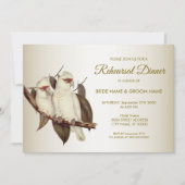 White Birds Rehearsal Dinner Invitation Kaart (Voorkant)