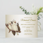 White Birds Rehearsal Dinner Invitation Kaart (Staand voorkant)