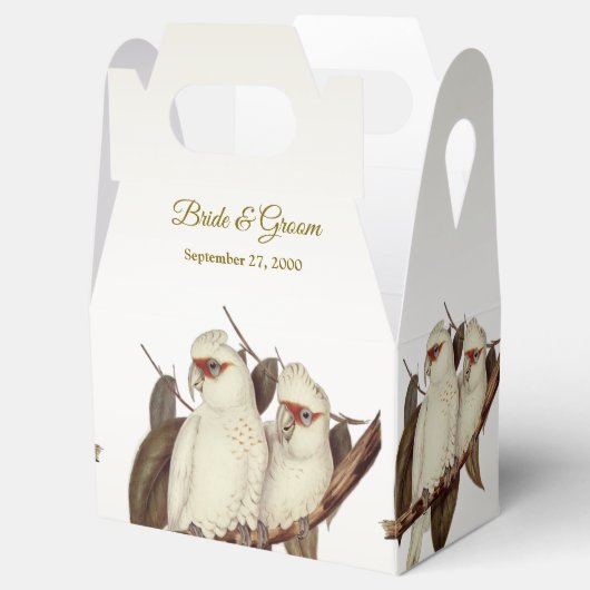 White Birds Wedding Favor Box Bedankdoosjes (Geopend)