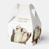 White Birds Wedding Favor Box Bedankdoosjes (Voorkant Zijde)