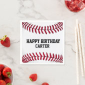 White Birthday Baseball met naam Servet (Insitu)