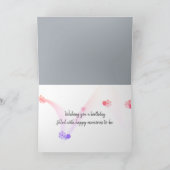 White Birthday Daisy on Wood Kaart (Binnen)