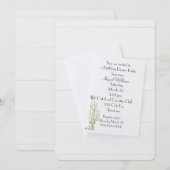 White Birthday Invision on White Wood Kaart (Voorkant / Achterkant)