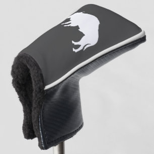 White Bison Silhouette Wild Animal Golfheadcover