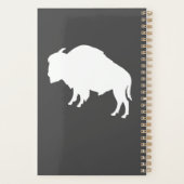 White Bison Silhouette Wild Animal Planner (Achterkant)