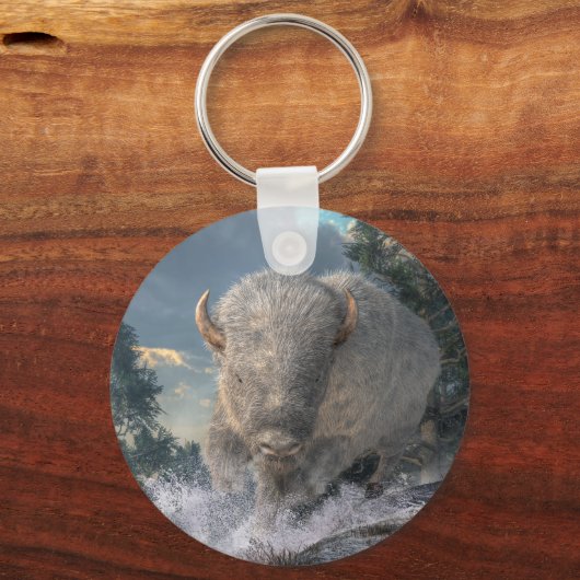 White Bison Sleutelhanger (Voorkant)