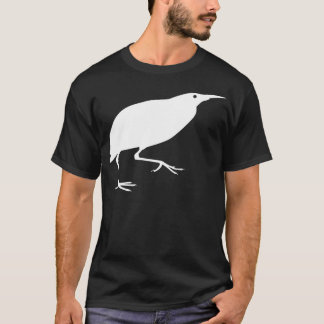White Bittern Silhouette Custom T-shirt
