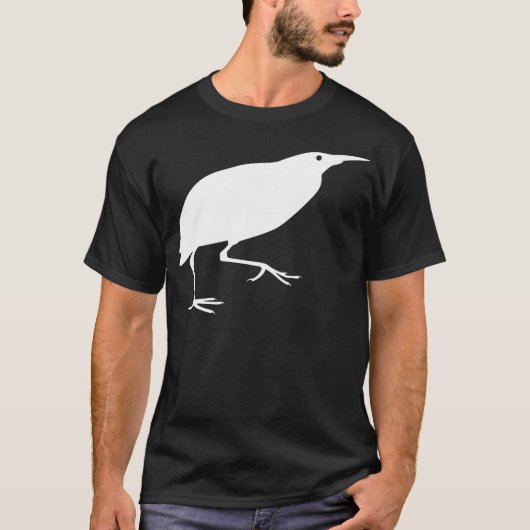 White Bittern Silhouette Custom T-shirt (Voorkant)