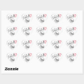 White Bked with Love Homemade Baking Logo Afbeeldi Hart Sticker (Vel)