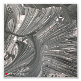 White Black 3 D Abstract Foto Afdruk