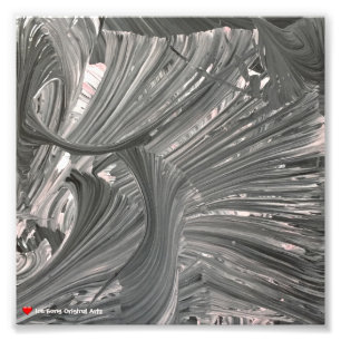 White Black 3 D Abstract Foto Afdruk