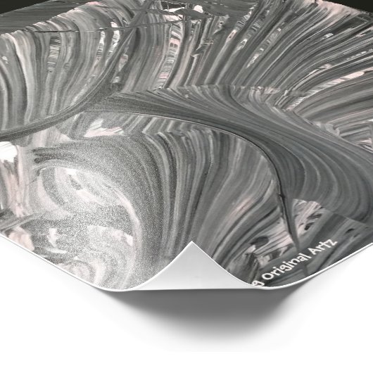 White Black 3 D Abstract Foto Afdruk (Hoek)