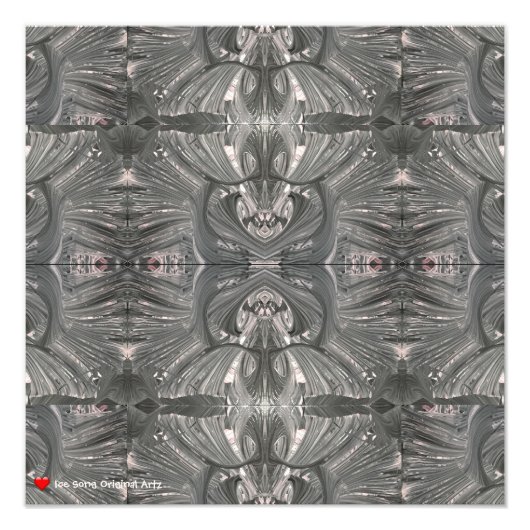 White Black Abstract Tribal Mask 1 Foto Afdruk (Voorkant)