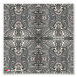 White Black Abstract Tribal Mask 3 Foto Afdruk