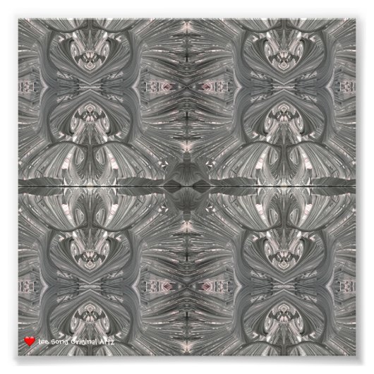 White Black Abstract Tribal Mask 3 Foto Afdruk (Voorkant)