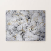 White Black and Gold Marble Pattern Legpuzzel (Horizontaal)