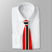 White Black and Gold Stripes op Red Stropdas (Gebonden)