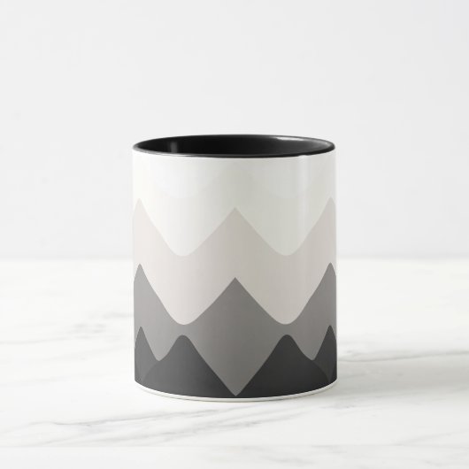 White Black and Gray mug Mok (Midden)