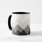 White Black and Gray mug Mok (Voorkant links)