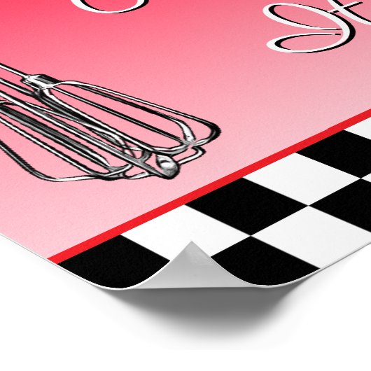 White, Black and Red Just Beat it Sign Poster (Hoek)