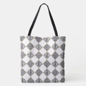 White/Black Animal Print Chain Tas (Achterkant)
