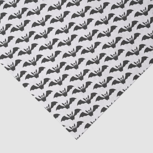 White Black Bat Halloween-weefselpapier Tissuepapier (Detail)