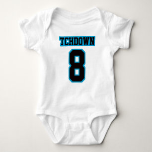 WHITE BLACK BLUE Bodysuit Football Jersey