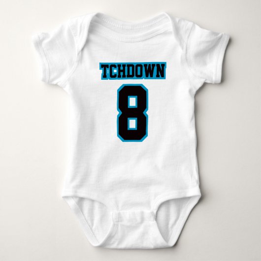 WHITE BLACK BLUE Bodysuit Football Jersey (Voorkant)