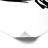 White Black Boho Owl Glossy Poster (Hoek)