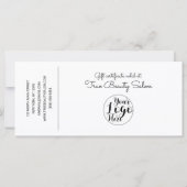 White Black Border Logo Check Cadeaubon (Achterkant)