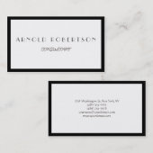 White Black Border Professional Visitekaartje (Voorkant / Achterkant)