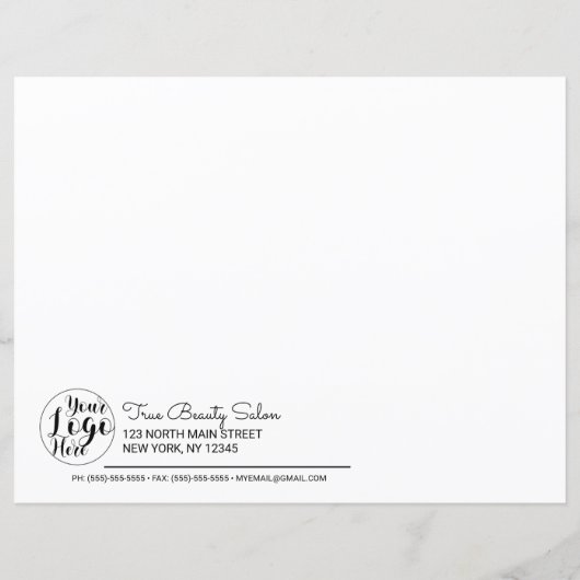 White Black Border Script Logo Beauty Consulting (Achterkant)