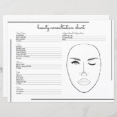 White Black Border Script Logo Beauty Consulting (Voorkant / Achterkant)