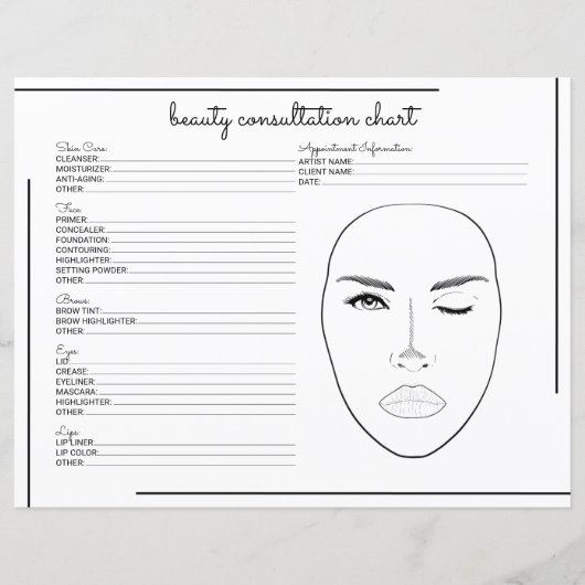 White Black Border Script Logo Beauty Consulting (Voorkant)