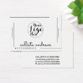White Black Border Script Logo Bracelet Display Visitekaartje (Bureau)