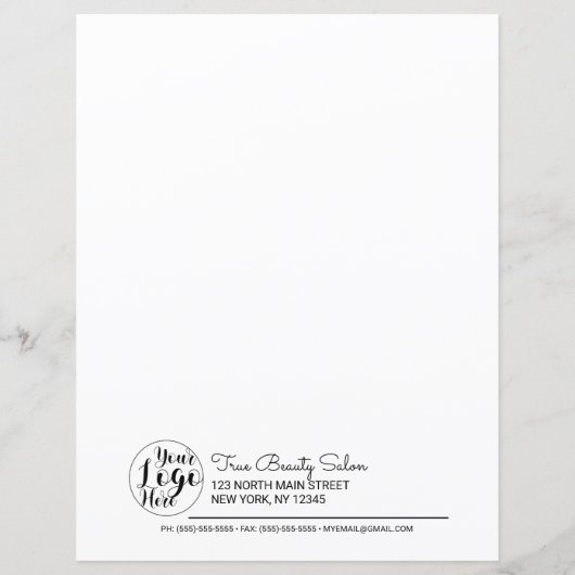 White Black Border Script Logo Business Exemplates (Achterkant)